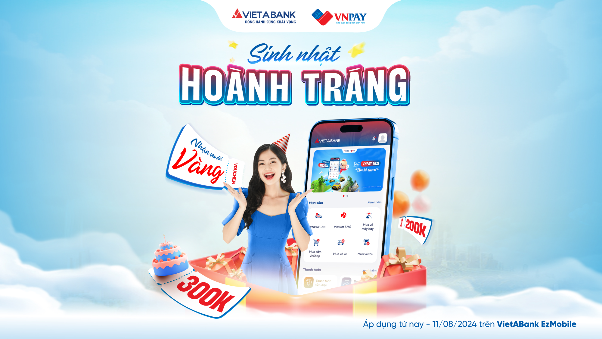 SINH NHẬT LINH ĐÌNH RINH NGÀN DEAL ĐỈNH TỪ VIETABANK 